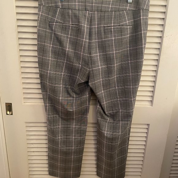 Grey White Plaid Dress Pants - Picture 2 of 5